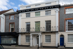 Ammonite capitals, Castle Place, 165-167 High Street, Lewes