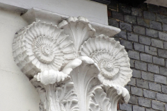 Ammonite capitals, Castle Place, 165-167 High Street, Lewes