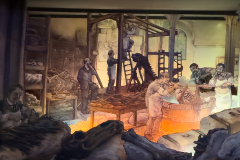 Excavation display of the Bernissart Iguanodons