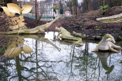 Pterodactyl (Oolite) statues, restored 2000, damaged after 2005, Crystal Palace Dinosaurs | ProfJoeCain