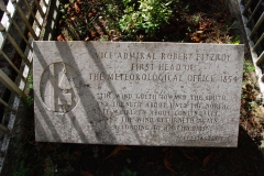 Robert Fitzroy head stone and grave, All Saints Church, Upper Norwood, London, England