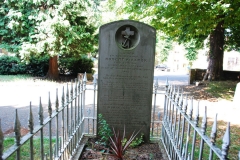 Robert Fitzroy head stone and grave, All Saints Church, Upper Norwood, London, England