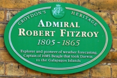 Commemorative Plaque at house in which Robert Fitzroy lived, Upper Norwood, South London, England