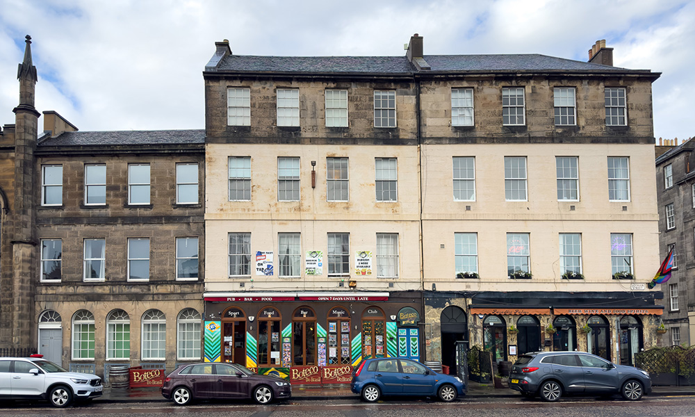 Residence of John Edmonstone in Edinburgh, Scotland, UK. This is 37 Lothian Street, Edinburgh EH1 1HB.