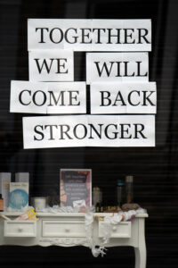 Closed sign during Covid Lockdown, from "When the Roof Blew Off," in Lockdown Cultures - Photo Essay - ProfJoeCain - three
