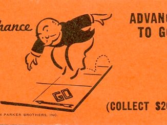 Monopoly chance card "Advance To Go "Collect $200)"