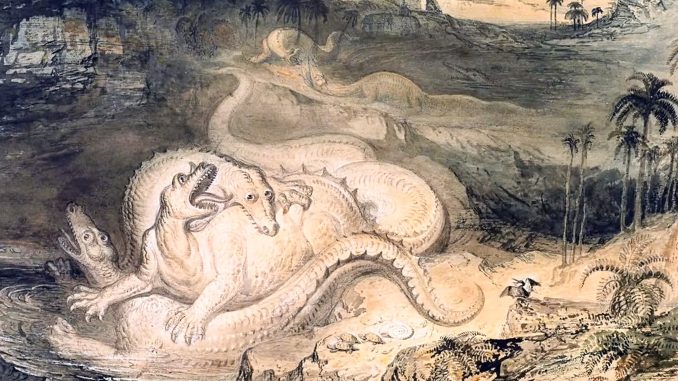 John Martin's 1837 The Country of the Iguanodon