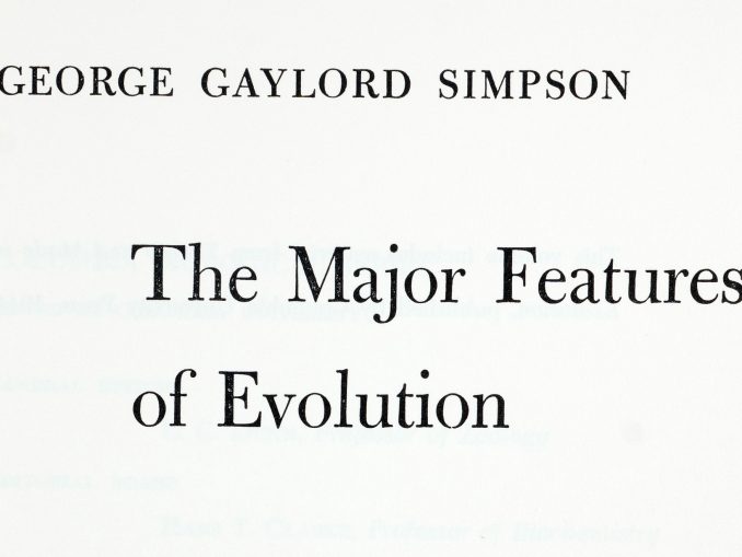 George Gaylord Simpson’s (1953) The Major Features of Evolution. Title page