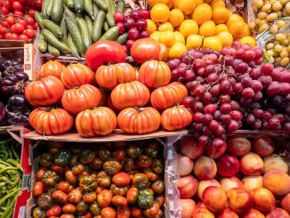 Vegetables and Fruit in a Market in Malaga, Spain 2025